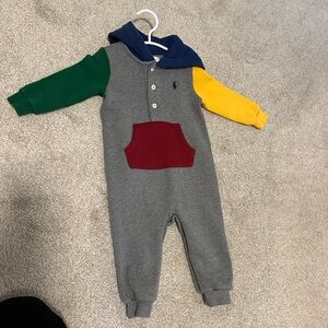 Ralph Lauren Color Blocked Fleece Coverall